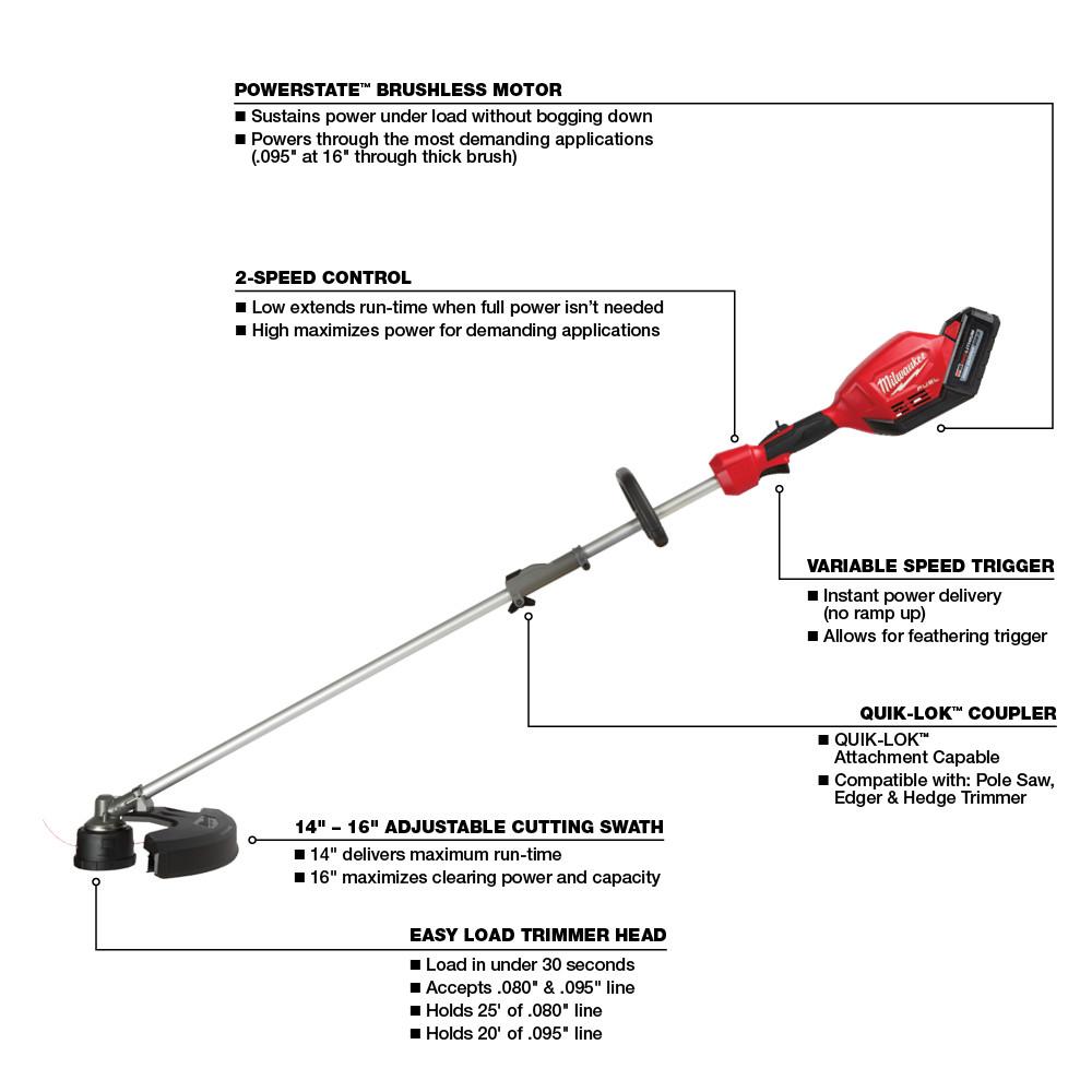 Milwaukee M18 FUEL String Trimmer Kit with QUIKLOK
